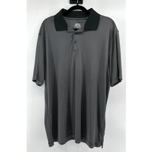Slazenger Micro Stripe Golf Polo Shirt Men's Size XL Black